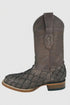Los Altos Men's Tabacco Genuine Pirarucu Wide Square Toe Boot