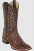 Men's Los Altos Ostrich Skin Wide Square Toe Boots - B