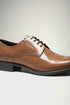 Leather Sole Plain Toe Burnished Blucher