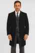 Mens Peaky Blinders Michael Gray Vested Suit & Black Overcoat Costume