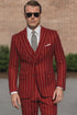 Hot Red Pinstripe Suit - Gangster Suit - 1920's Suit