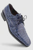 Anderson Blue Genuine Crocodile Lace-Up By Mezlan Made In Spain Brand