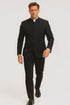 Mens Five Button Mandarin banded Black Tuxedo