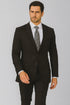 Mens 2 Button 100% Linen Suit with Elbow Patches Jacket in Black