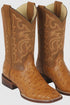 Men's Los Altos Ostrich Skin Wide Square Toe Boots - B