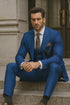 Classic Royal Blue Suit with Chain Detail – Groom & Formal Wear