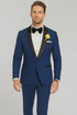 Men's tuxedo Black Shawl Lapel Royal Blue Dress Suits for Men