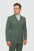 Seersucker Suit Peak Lapel Suit in Color "Mint Green " - Summer Fabric Tone on Tone Shadow Stripe By Rossiman