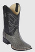 Men's Los Altos Ostrich Skin Wide Square Toe Boots -A