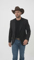 Men’s Black Western Blazer – Peak Lapel Cowboy Jacket Sport Coat