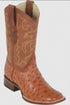 Men's Los Altos Ostrich Skin Wide Square Toe Boots - B