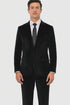 Men’s Black Velvet Peak Lapel Suit – 2-Piece Skinny Fit Luxury Formalwear by Tazzio