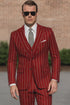 Hot Red Pinstripe Suit - Gangster Suit - 1920's Suit