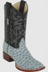 Men's Los Altos Ostrich Skin Wide Square Toe Boots -A