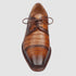 Giovane Fuscus Cap Toe Derby Camel Crocodile Shoes By Mezlan Made In Spain Brand