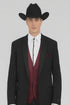Mens 2 Button Western Cowboy Tuxedo in Black
