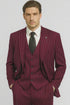 Mens 2 Button Gangster Pinstripe Pattern  Suit in Black
