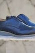 Burnished Lace-up Leather Derby