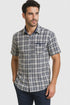 Mens Textured Plaid Walking Suit in Navy/white by Dreams by Zacchi – 2 Piece Leisure Outfit-matching-shirt-and-pants-$99