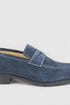 Suede Penny Loafer contrast stitching