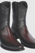 Botin Avestruz Pata con Venado Punta Europea LAB-76BF0518