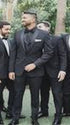 Adrian One Button Black Slim Fit Wedding Groomsmen Suit Online