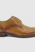 Leather Sole Plain Toe Burnished Blucher