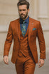 Men’s Orange Slim Fit Suit – Trendy Formal & Business Wear