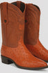 Men's Wild West Ostrich Skin J Toe Boots 29903-A