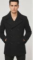 Mens Peacoat Slim Fit Wool Peacoat