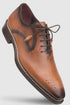 Gavino Cognac Calfskin Leather Mens Oxford By Mezlan Made In Spain Brand
