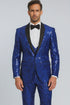 Mens Sequin Suit - Red Royal Green Black Gold Pink