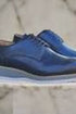 Burnished Lace-up Leather Derby