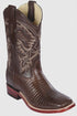 Botas Cuadrada de Armadillo Lizard Original