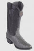 Los Altos Gray Genuine Ostrich Round Toe Boots