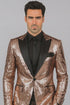 Mens Sequin Suit - Red Royal Green Black Gold Pink