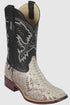 Botas de Piton Original Horma Ranchera Cuadrada Ancha Suela TPU
