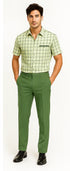 Mens Plaid Walking Suit in sage by Dreams by Zacchi – 2 Piece Leisure Outfit with Matching Shiirt and pant -$99