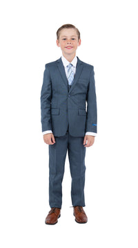 Perry Ellis Boys' Sharkskin 5-Piece Suit - Mid Navy
