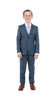 Perry Ellis Boys' Sharkskin 5-Piece Suit - Mid Navy