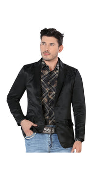 Montero Men's Embroidered Western Blazer – Slim Fit (ID 2178)