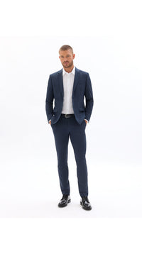 Slim Fit Bi-Stretch Suit Jacket - Navy Fant