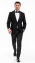 Mens Black Tuxedo - New Year Christmas Sequin Sparkly Shiny Holiday Dinner Jacket + Pants