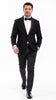 Mens Black Tuxedo - New Year Christmas Sequin Sparkly Shiny Holiday Dinner Jacket + Pants