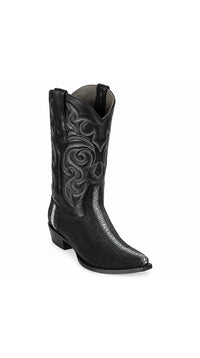 Los Altos Row Stone Stingray Snip Toe Boot - Black