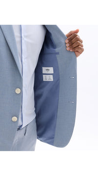 Slim Fit Bi-Stretch Chambray Suit Jacket
