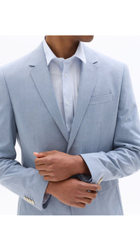 Slim Fit Bi-Stretch Chambray Suit Jacket