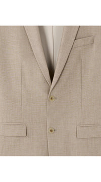 Slim Fit Bi-Stretch Suit Jacket - Dark Beige