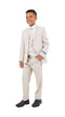 Perry Ellis Boy's 5-Piece Solid Suit - Tan