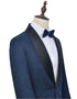 Men's One Button Dark Navy Blue Double Vents Suit